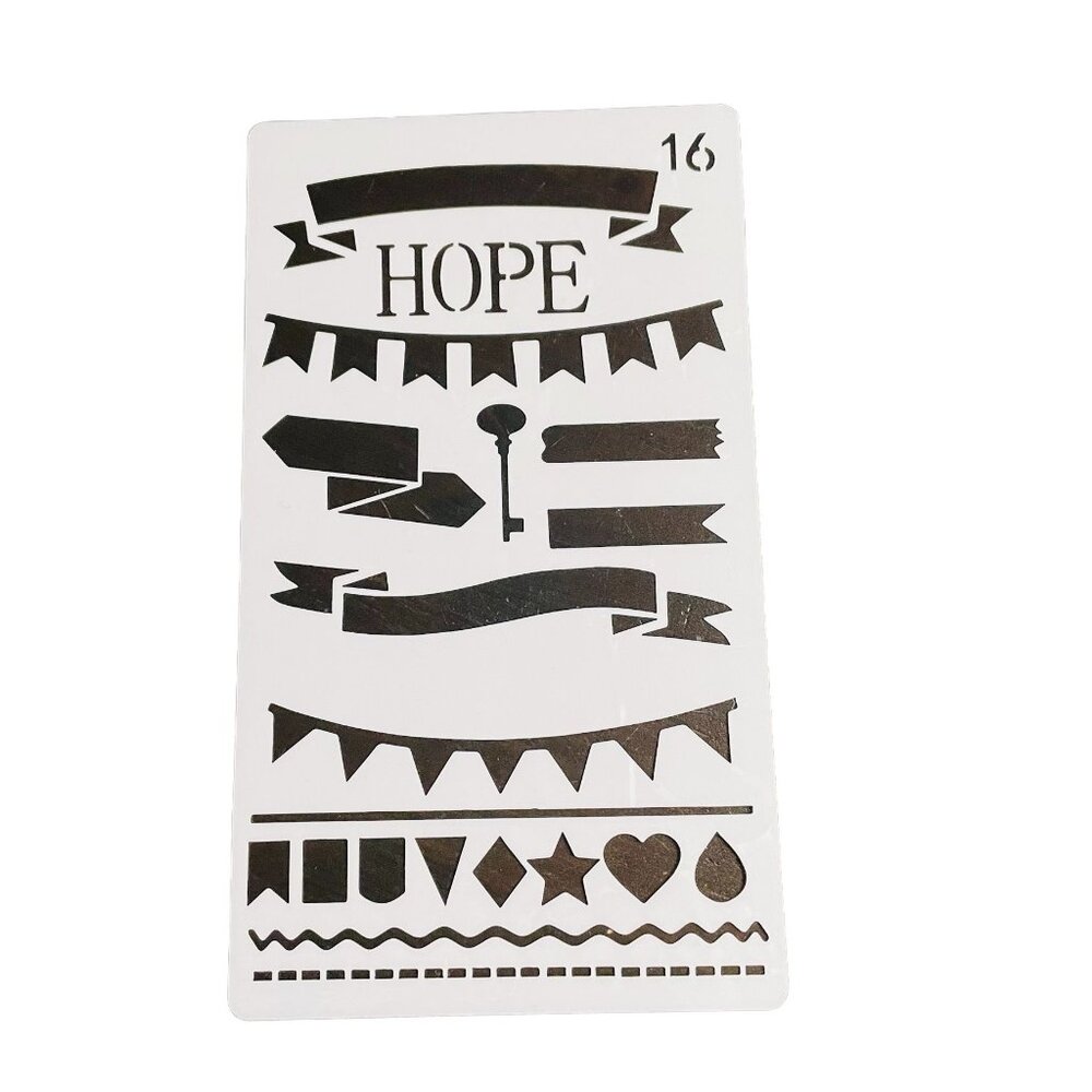 Reusable Art Planner Stencil Banners Pendants Flags Banners mq Mixed Media Suppl